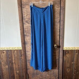 Blue Patterned Women's Pants L